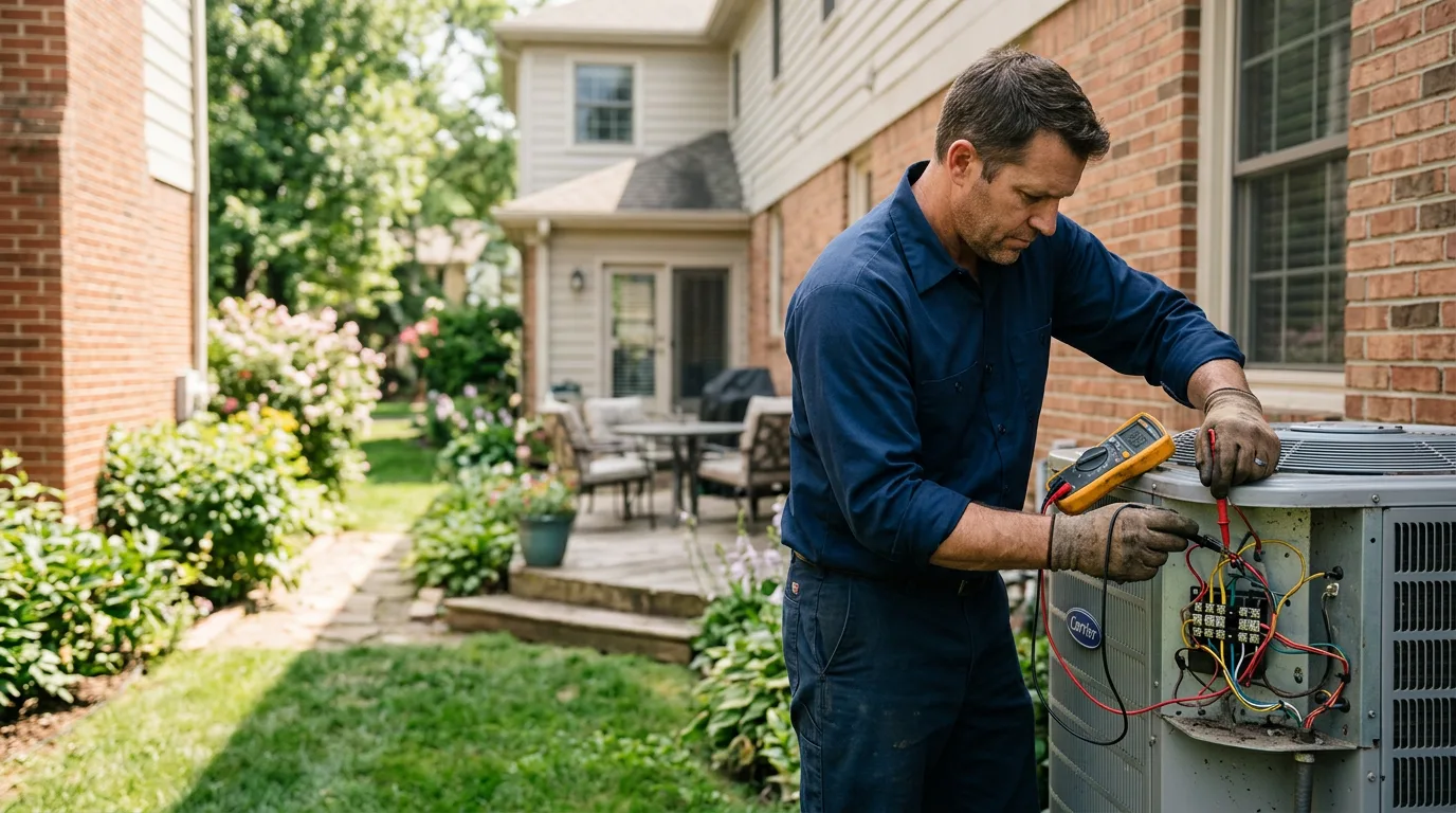 HVAC technician working near Deer, AR